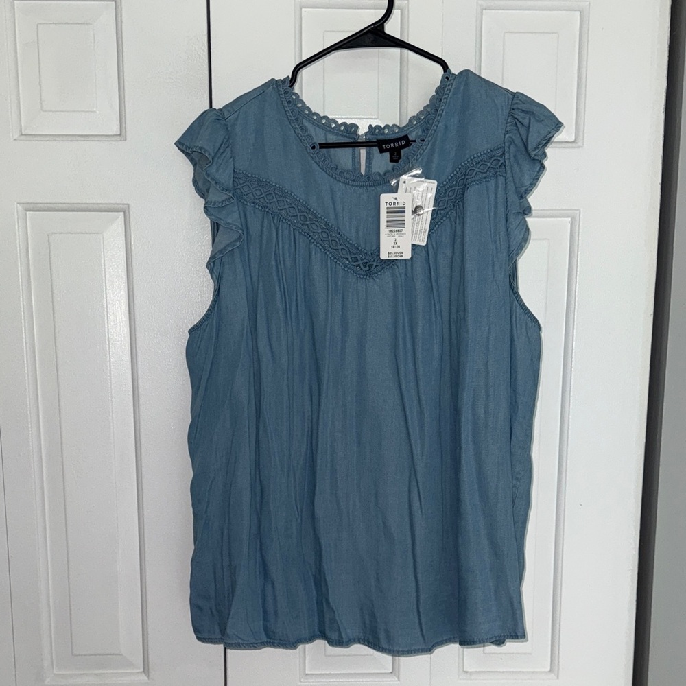Universal Thread Ruffled Blue Blouse